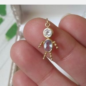 14k March Boy Birthstone Charm NWOT